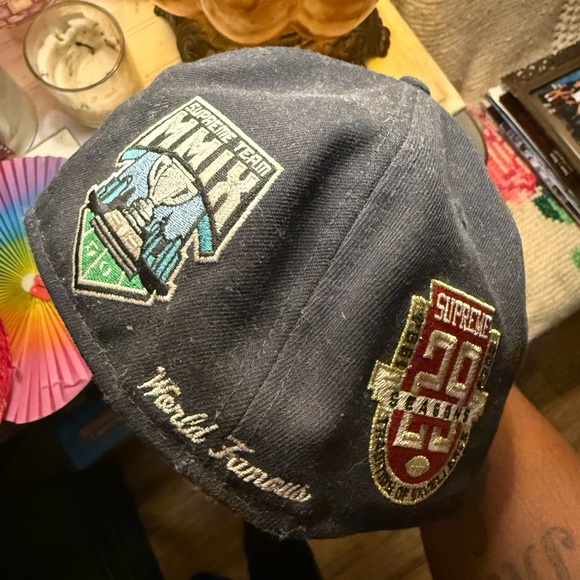 Supreme Gray and Yellow Cap with Embroidered Patch - Picture 3 of 6